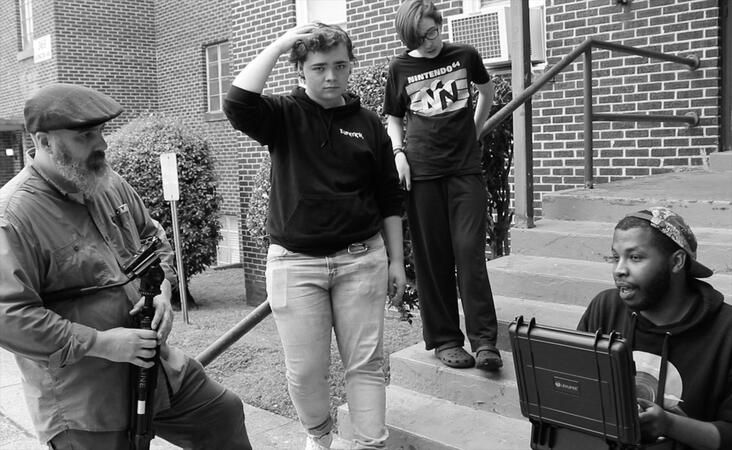 Film crew on location